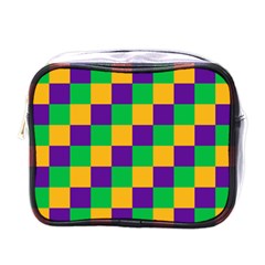 Mardi Gras Checkers Mini Toiletries Bags by PhotoNOLA