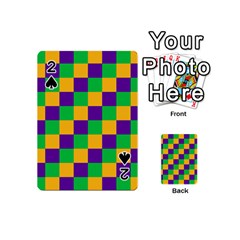 Mardi Gras Checkers Playing Cards 54 (mini)  by PhotoNOLA