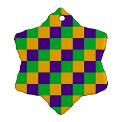 Mardi Gras Checkers Ornament (snowflake) by PhotoNOLA