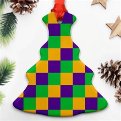 Mardi Gras Checkers Ornament (christmas Tree)  by PhotoNOLA