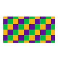 Mardi Gras Checkers Satin Wrap by PhotoNOLA