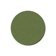 Mardi Gras Checker Boards Rubber Coaster (round)  by PhotoNOLA