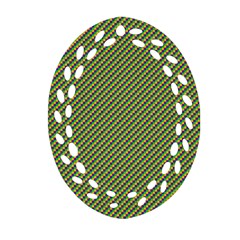 Mardi Gras Checker Boards Ornament (oval Filigree) by PhotoNOLA