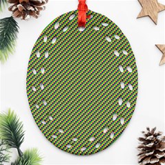 Mardi Gras Checker Boards Oval Filigree Ornament (two Sides) by PhotoNOLA