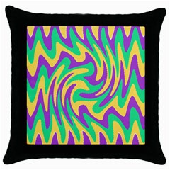 Mardi Gars Throw Pillow Case (black) by PhotoNOLA