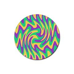 Mardi Gars Rubber Coaster (round)  by PhotoNOLA