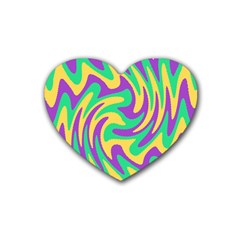 Mardi Gars Rubber Coaster (heart)  by PhotoNOLA