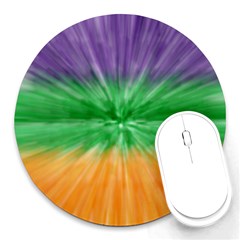 Mardi Gras Tie Die Round Mousepads by PhotoNOLA