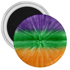 Mardi Gras Tie Die 3  Magnets by PhotoNOLA