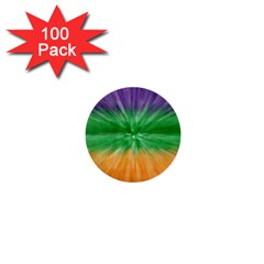 Mardi Gras Tie Die 1  Mini Buttons (100 Pack)  by PhotoNOLA