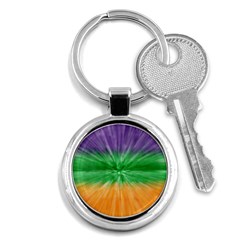 Mardi Gras Tie Die Key Chains (round)  by PhotoNOLA