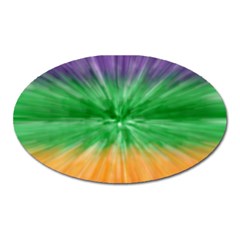 Mardi Gras Tie Die Oval Magnet by PhotoNOLA