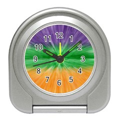 Mardi Gras Tie Die Travel Alarm Clocks by PhotoNOLA