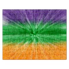 Mardi Gras Tie Die Rectangular Jigsaw Puzzl by PhotoNOLA