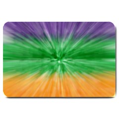 Mardi Gras Tie Die Large Doormat  by PhotoNOLA