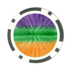 Mardi Gras Tie Die Poker Chip Card Guard by PhotoNOLA