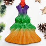 Mardi Gras Tie Die Christmas Tree Ornament (Two Sides) Front