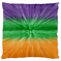 Mardi Gras Tie Die Large Cushion Case (one Side) by PhotoNOLA