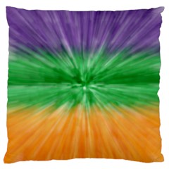 Mardi Gras Tie Die Large Cushion Case (two Sides) by PhotoNOLA