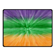 Mardi Gras Tie Die Double Sided Fleece Blanket (small)  by PhotoNOLA