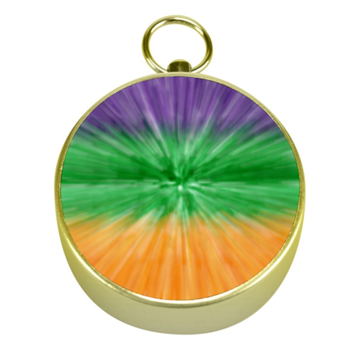 Mardi Gras Tie Die Gold Compasses