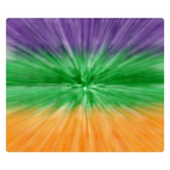 Mardi Gras Tie Die Double Sided Flano Blanket (small)  by PhotoNOLA