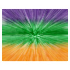 Mardi Gras Tie Die Double Sided Flano Blanket (medium)  by PhotoNOLA