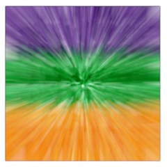 Mardi Gras Tie Die Large Satin Scarf (square) by PhotoNOLA