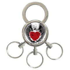 Wings Of Heart Illustration 3-ring Key Chains by TastefulDesigns