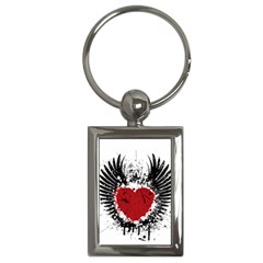 Wings Of Heart Illustration Key Chains (rectangle)  by TastefulDesigns