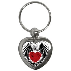 Wings Of Heart Illustration Key Chains (heart)  by TastefulDesigns