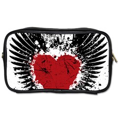 Wings Of Heart Illustration Toiletries Bags 2-side by TastefulDesigns