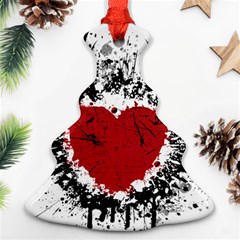 Wings Of Heart Illustration Christmas Tree Ornament (two Sides)