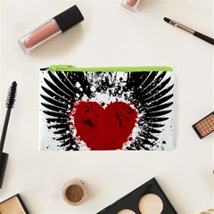 Wings Of Heart Illustration Cosmetic Bag (xs) by TastefulDesigns