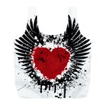 Wings Of Heart Illustration Full Print Recycle Bags (L)  Front