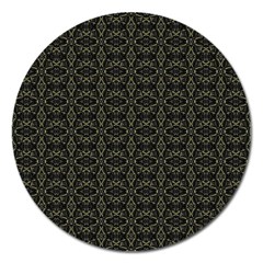 Dark Interlace Tribal  Magnet 5  (round) by dflcprints