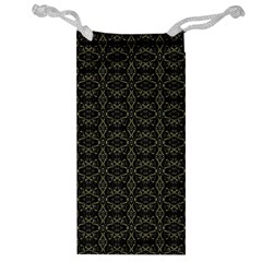 Dark Interlace Tribal  Jewelry Bag by dflcprints