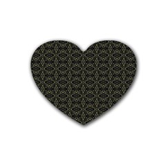 Dark Interlace Tribal  Heart Coaster (4 Pack)  by dflcprints