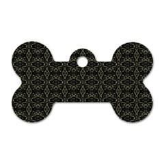 Dark Interlace Tribal  Dog Tag Bone (two Sides) by dflcprints