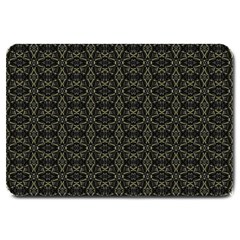 Dark Interlace Tribal  Large Doormat  by dflcprints