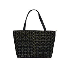 Dark Interlace Tribal  Shoulder Handbags by dflcprints