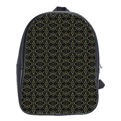 Dark Interlace Tribal  School Bags(large)  by dflcprints