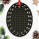 Dark Interlace Tribal  Oval Filigree Ornament (Two Sides) Front