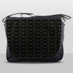 Dark Interlace Tribal  Messenger Bags by dflcprints