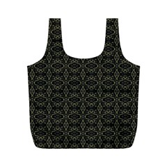 Dark Interlace Tribal  Full Print Recycle Bags (m)  by dflcprints