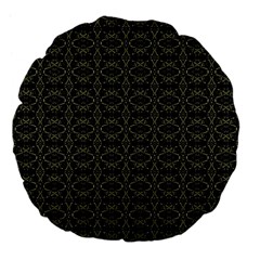 Dark Interlace Tribal  Large 18  Premium Flano Round Cushions by dflcprints