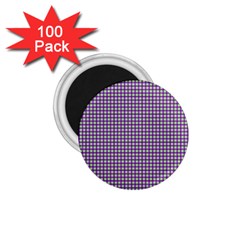 Mardi Gras Purple Plaid 1 75  Magnets (100 Pack)  by PhotoNOLA