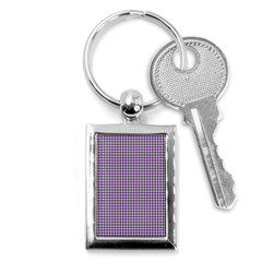 Mardi Gras Purple Plaid Key Chains (rectangle)  by PhotoNOLA