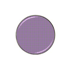 Mardi Gras Purple Plaid Hat Clip Ball Marker (10 Pack) by PhotoNOLA