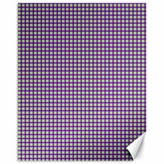 Mardi Gras Purple Plaid Canvas 11  X 14   by PhotoNOLA